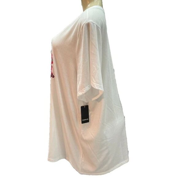Torrid +5 White Crew Neckline Per My Email Text Graphic Short Sleeve T- Shirt - Picture 5 of 6